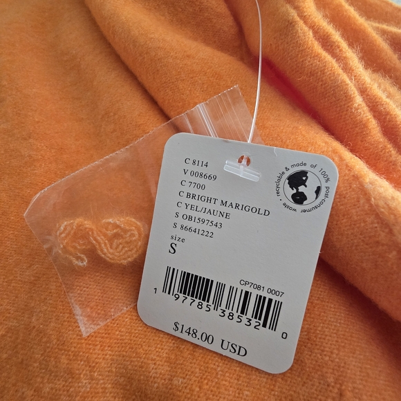 Nwt Free People Luna Pullover Sweater Bright Marigold Oversized Coastal Spring S - Picture 2 of 15